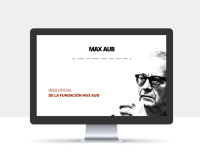 Diseño de la página web de Fundación Max Aub