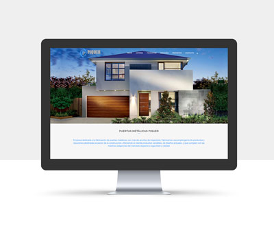 Diseño de la página web de Puertas Piquer