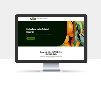 Diseño de la página web de Frutas Chesco