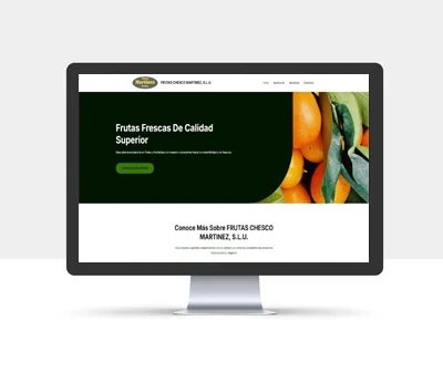 Diseño de la página web de Frutas Chesco