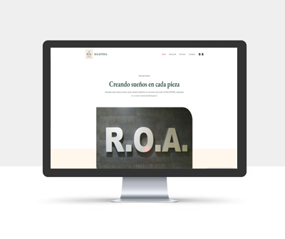 Diseño de la página web de Roa Joyería