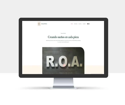 Diseño de la página web de Roa Joyería